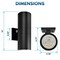 Luxrite Dusk to Dawn LED Wall Lights 12in up or Up and Down Light 3CCT 3000K-5000K 18/24/30W IP65 ETL, 2PK LR40337-2PK - alternate 4